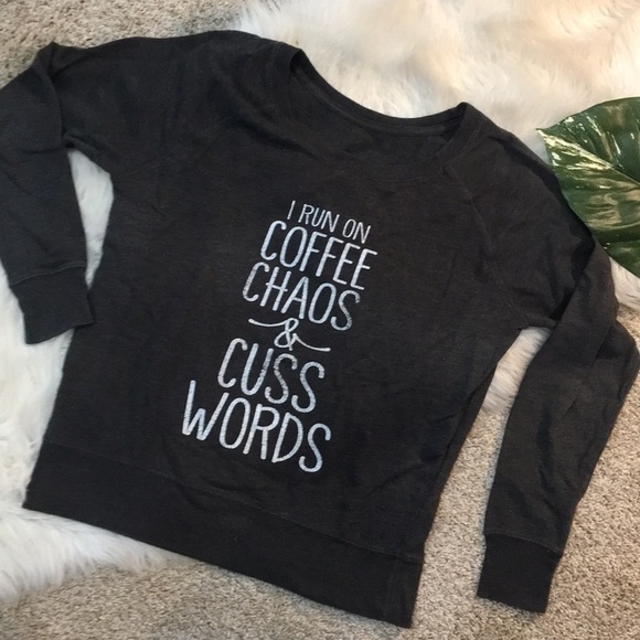 Sweaters - 🥂HP 🥂coffee chaos and cuss word sweater pullover